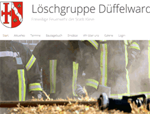 Tablet Screenshot of feuerwehr-dueffelward.de